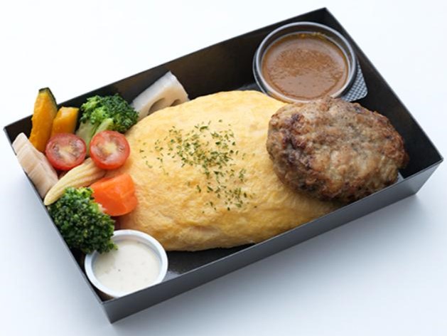 オムライス＆自家製ハンバーグ（特製カレーソース）