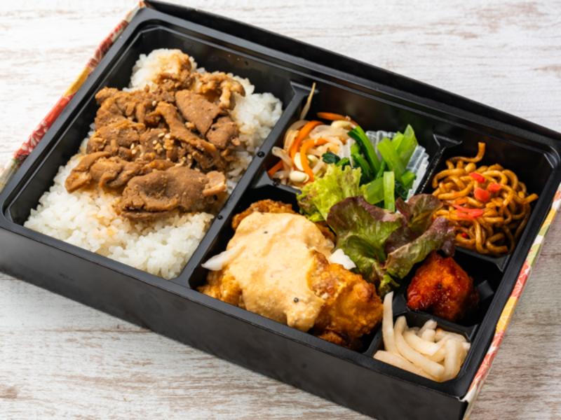 E 豚カルビ重×明太子チキン南蛮弁当