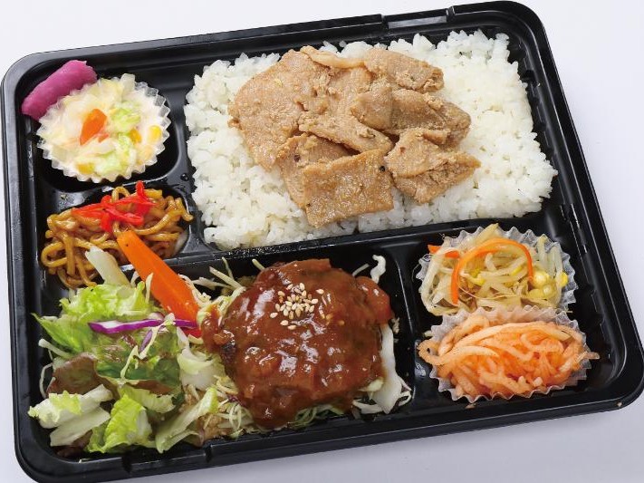 OE豚カルビ×ハンバーグ弁当