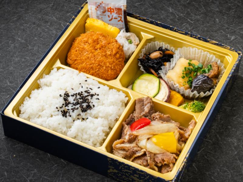 Ｗメイン弁当 牛焼肉&カニクリームコロッケ