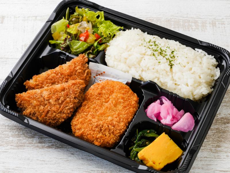 黒豚メンチカツと野菜コロッケ弁当