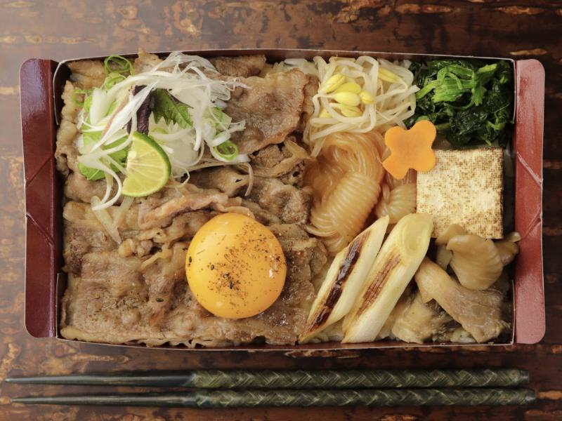 「焼肉スタイル」焼きすきと牛しゃぶの合盛り重
