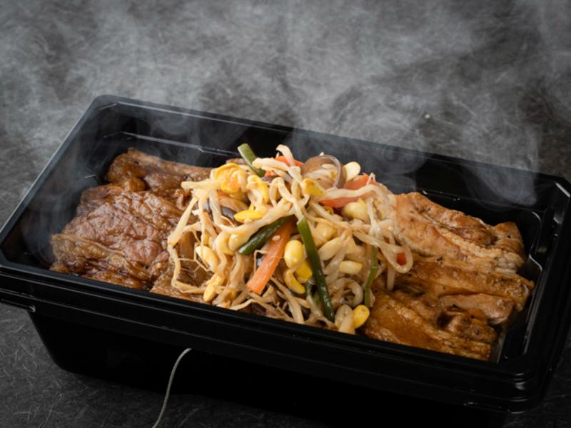 【熱々 焼肉弁当】食べ比べ特上カルビビンバ重（豚・牛カルビ）