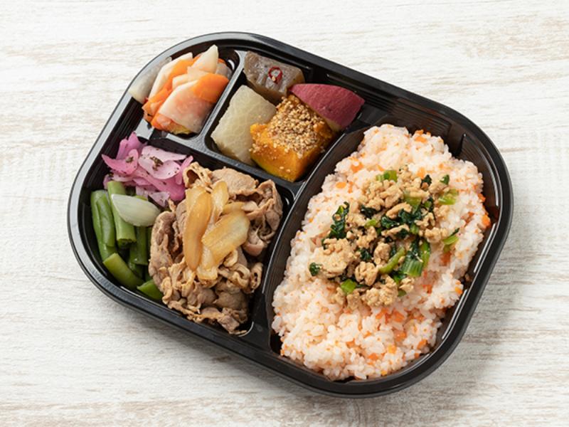 彩り弁当　豚肉の生姜焼き