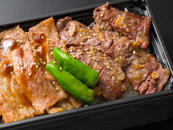 炭火焼牛ハラミ＆牛カルビ重