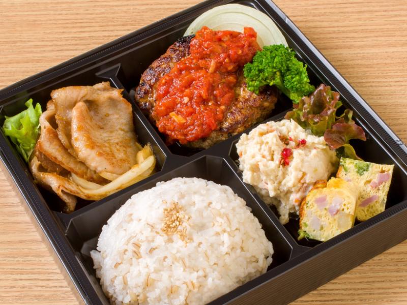 【管理栄養士×発酵エキスパート監修】発酵ハンバーグと生姜焼き弁当