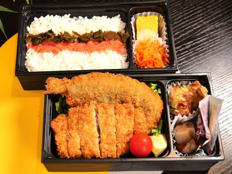 銚子の恵み弁当～イワシフライと明太高菜ご はん～
