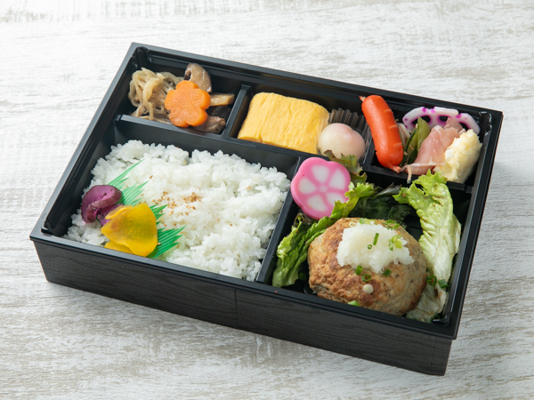 桃太郎弁当～ＭＯＭＯＴＡＲＯＬＵＮＣＨＢＯＸ～ふんわり口どけ。手作り、手ごね和風ハンバーグ