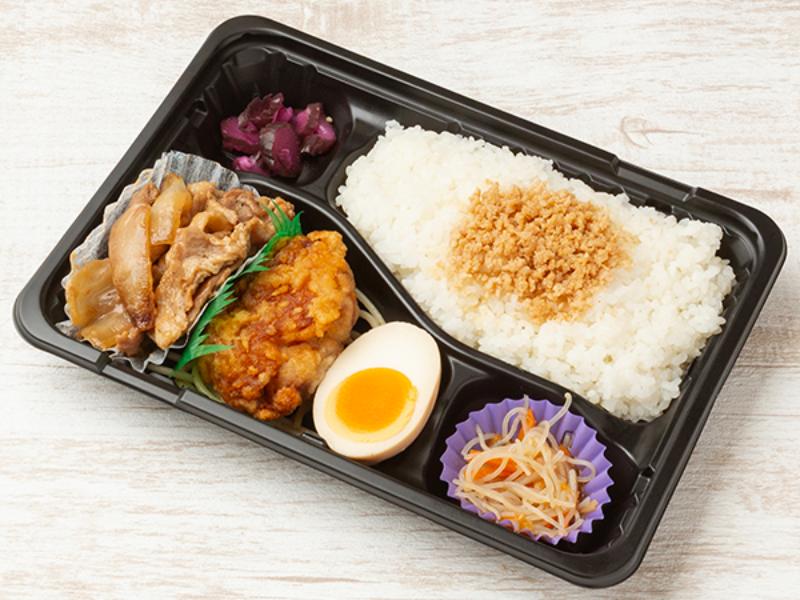 豚の生姜焼き×とりから弁当