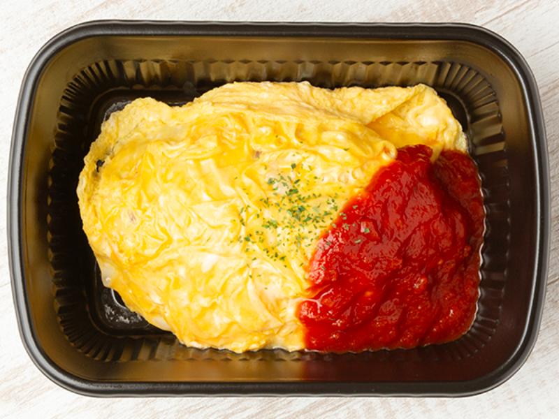 【カラアゲジャイアン】オムライス トマトソース