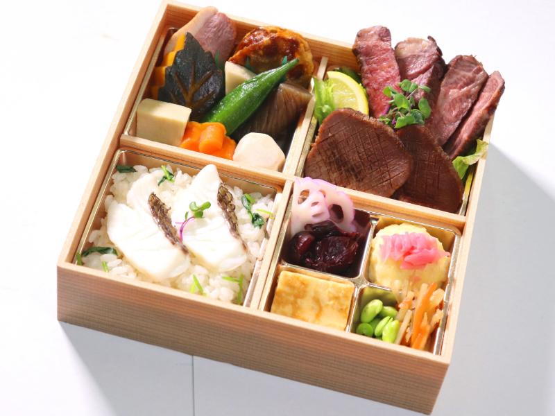 厳選オーガニックビーフステーキと厚切り牛タン鯛めし御膳