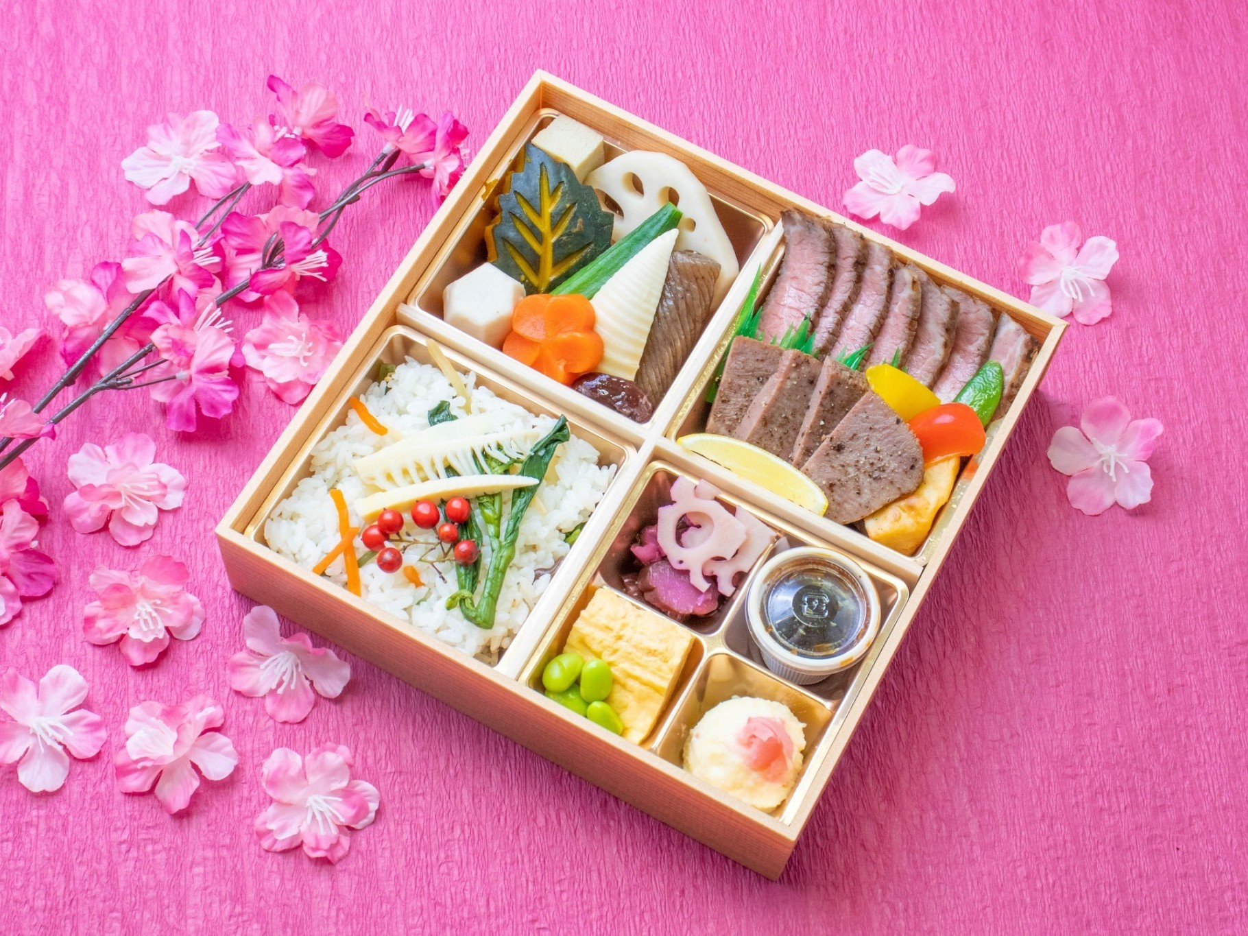 【春限定！】厳選ビーフステーキと厚切り牛タン旬の山菜ご飯御膳