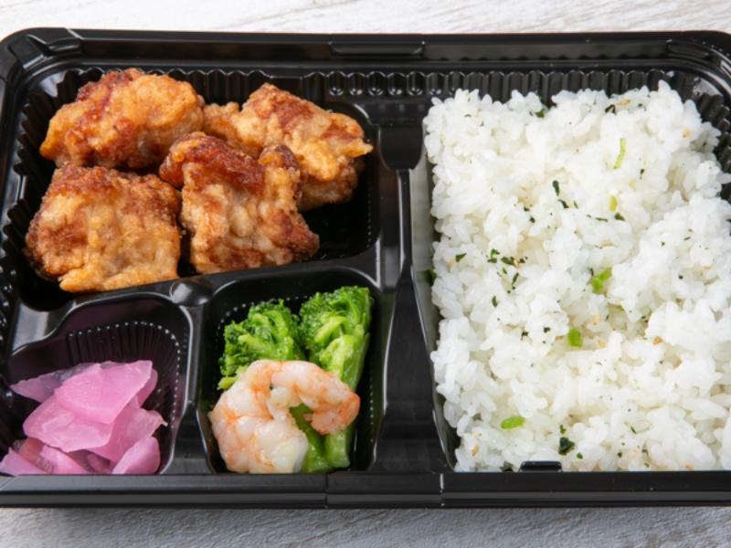 【お手軽】唐揚げ＆海老とブロッコリー炒め