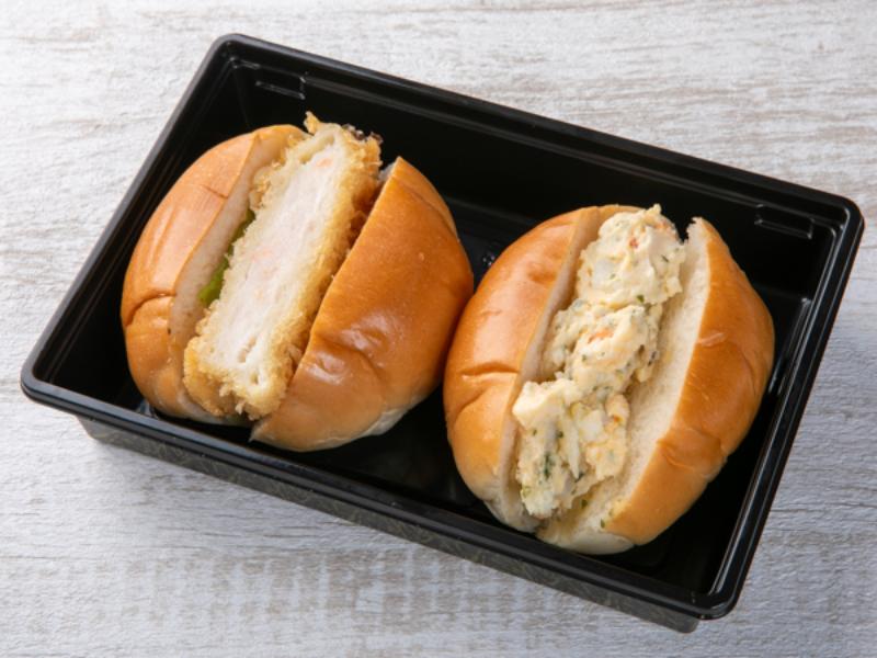 【ロールパンセット】海老カツと季節の具材