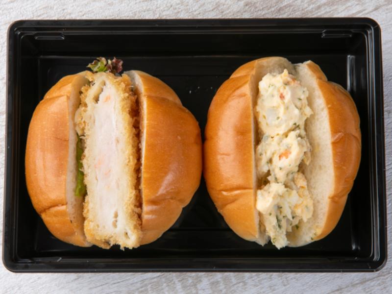 【ロールパンセット】海老カツと季節の具材