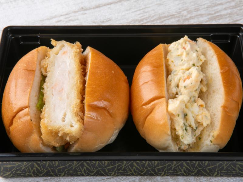 【ロールパンセット】海老カツと季節の具材