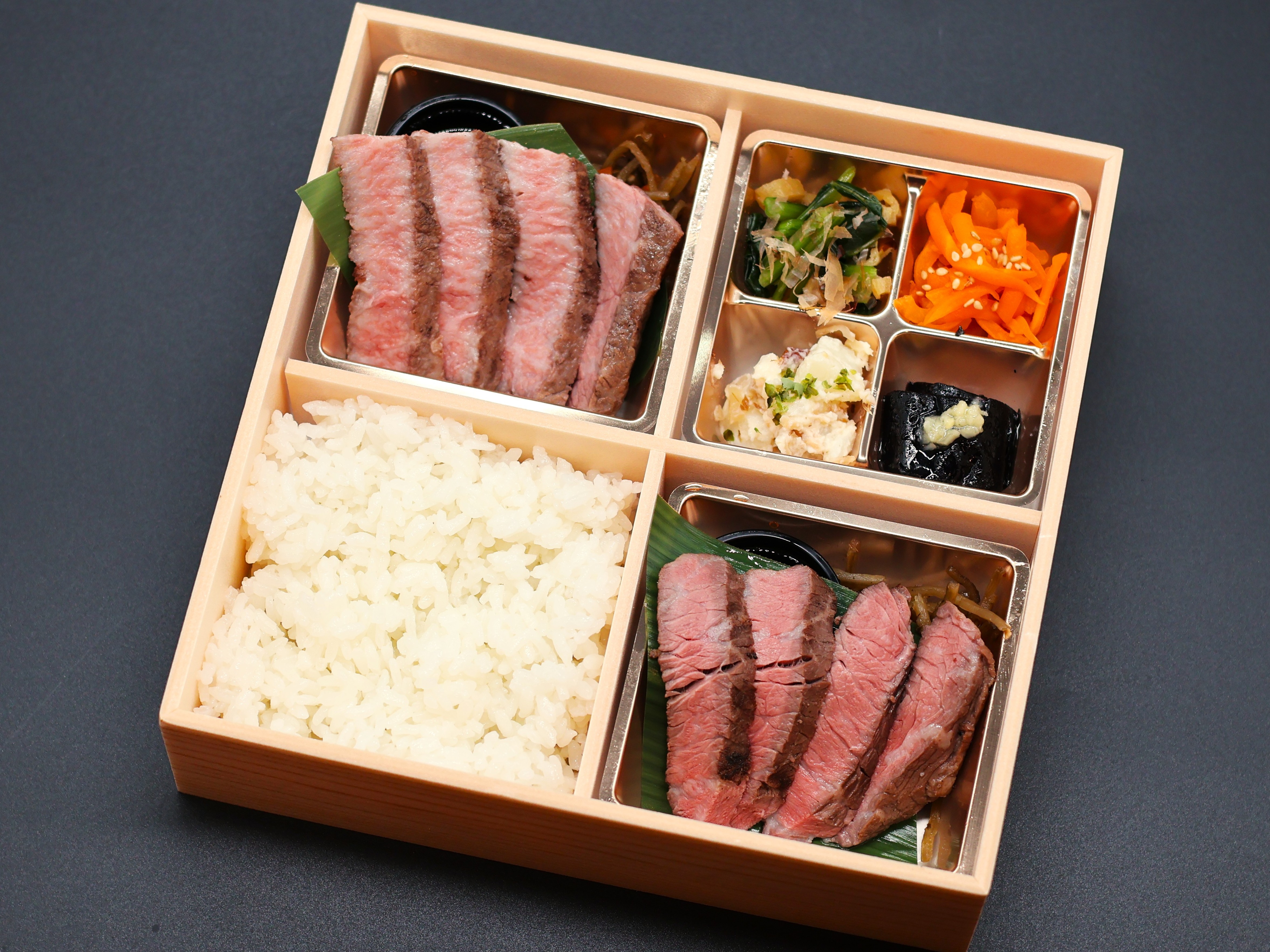 国産牛特上赤身ステーキ食べ比べ御膳