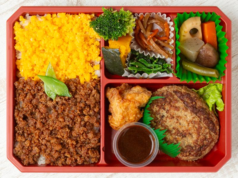 【そぼろ】ハンバーグ弁当