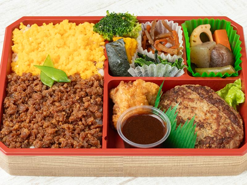 【そぼろ】ハンバーグ弁当