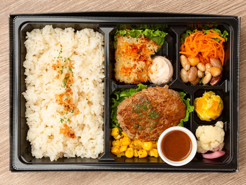特製デミグラスソースハンバーグ＆白身魚の香草パン粉焼きBOX