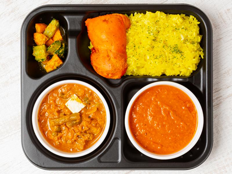 パパンの本格インドカレーの【2種カレーセット】ベジタブル＆バター