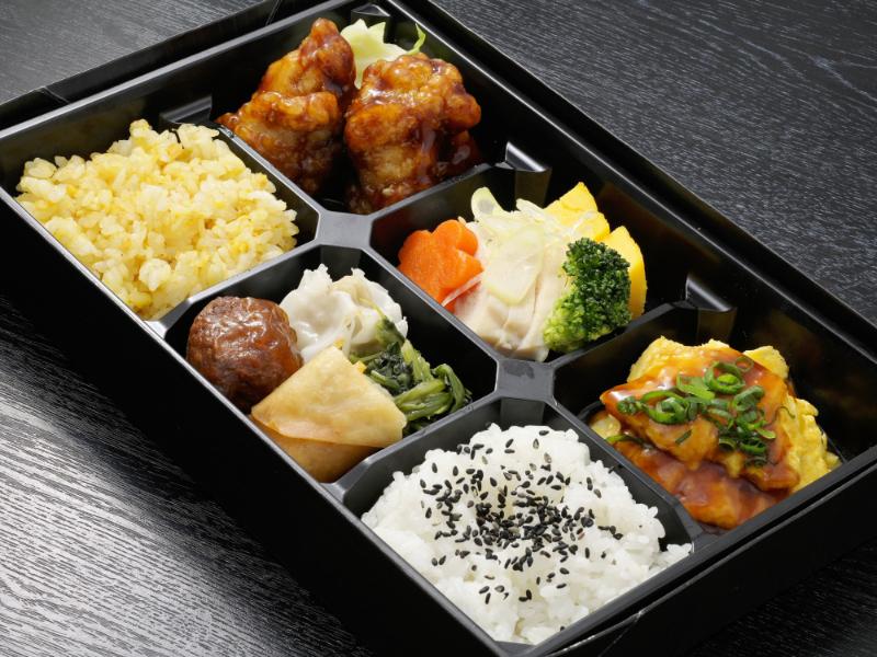 黒酢鶏とカニ玉の中華御膳