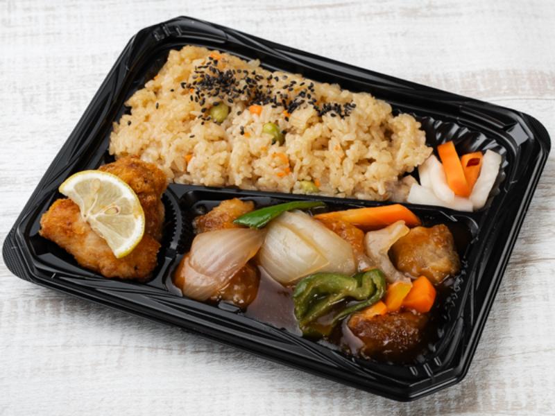 【おこわ弁当】白身魚の甘酢和え