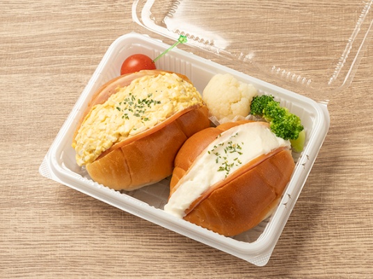 ハムポテサラ＆ハム玉子ロールサンド