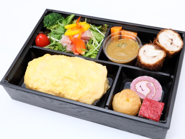 【500mlペット茶付き】煮かつ＆ふわふわオムライスwithカレーディップ(ロース2枚)