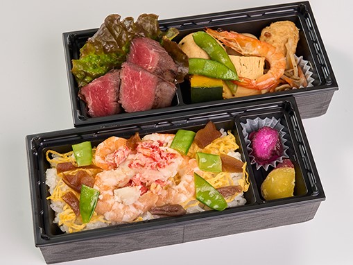 こだわりばらちらしと厳選牛ステーキの御弁当