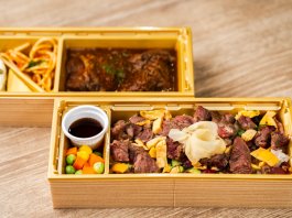黄色い看板の配達弁当 - 【お弁当デリ】お弁当のデリバリー