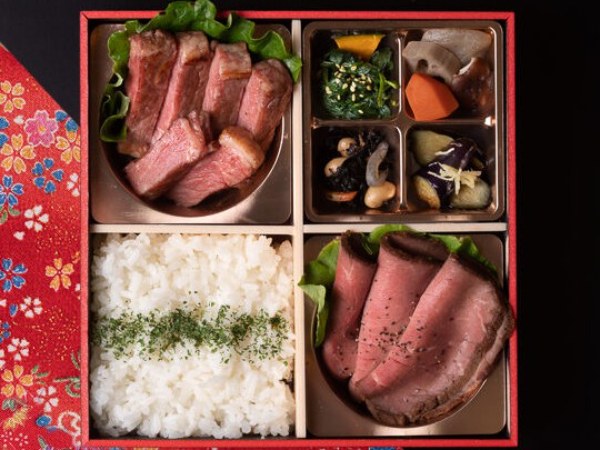 特選サーロインステーキとローストビーフ御膳