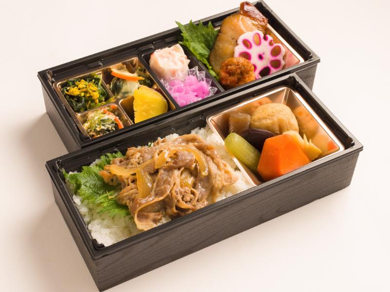 さわら柚庵焼きと和惣菜の特選牛飯2段膳