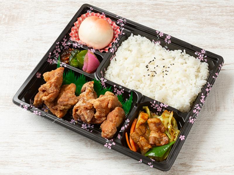 友部名物唐揚げ＆回鍋肉の多彩弁当