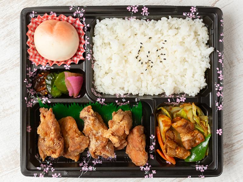 友部名物唐揚げ＆回鍋肉の多彩弁当