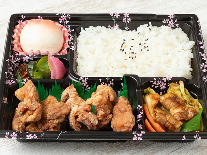 友部名物唐揚げ＆回鍋肉の多彩弁当