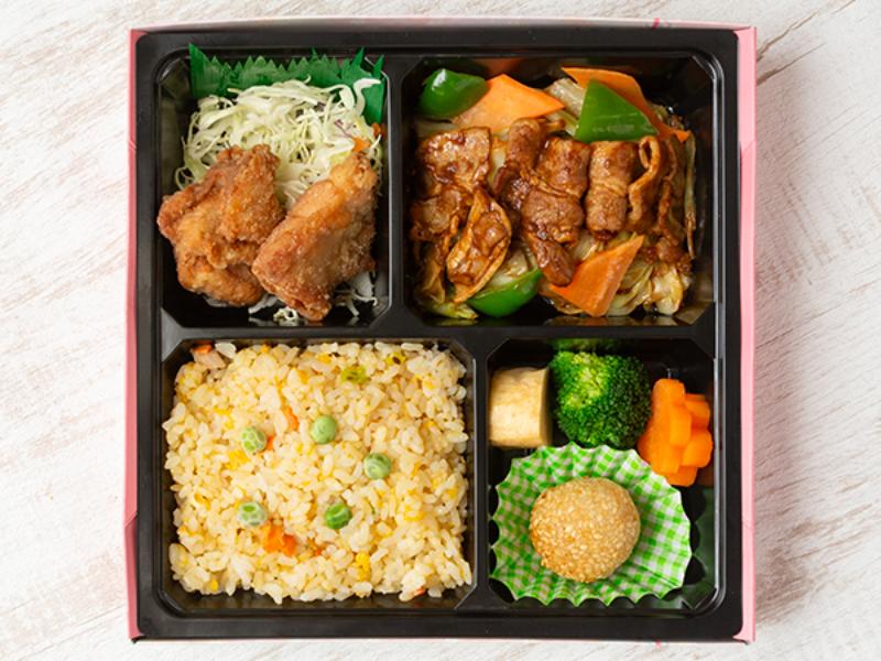 回鍋肉＆友部名物唐揚げの豪華弁当