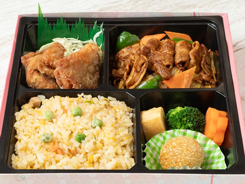 回鍋肉＆友部名物唐揚げの豪華弁当