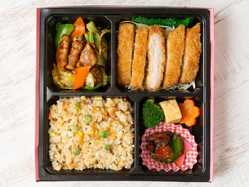 とんかつ＆旬の野菜炒め豪華弁当