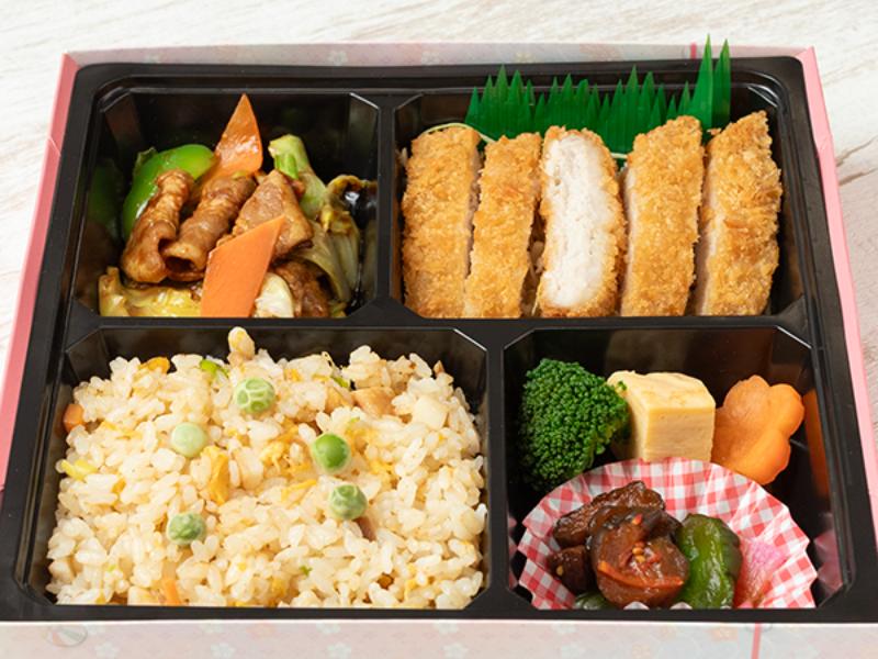 とんかつ＆旬の野菜炒め豪華弁当