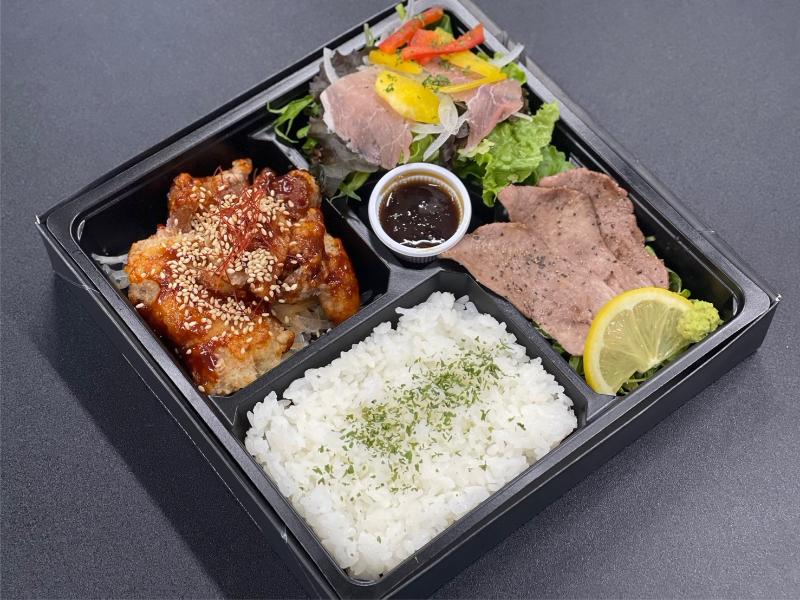 牛タンステーキ＆生ハムサラダ＆ヤンニョムチキン