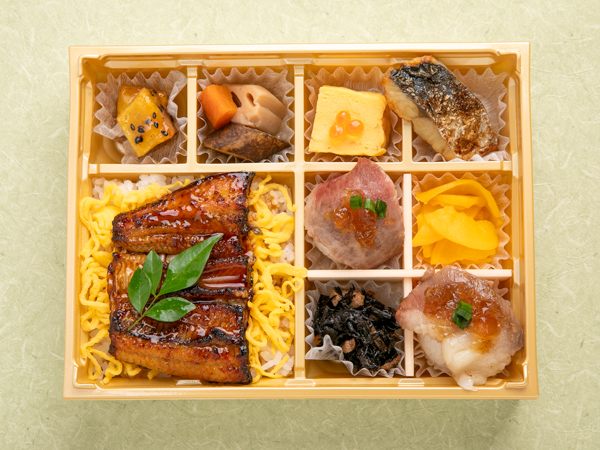【日本鰻】ミニうな丼と神戸牛手毬寿司膳