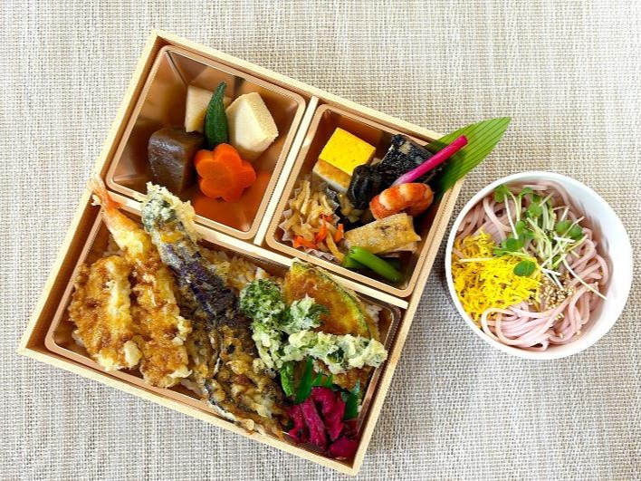 【3月～4月期間限定】春の天重御膳～ちょい桜そば～