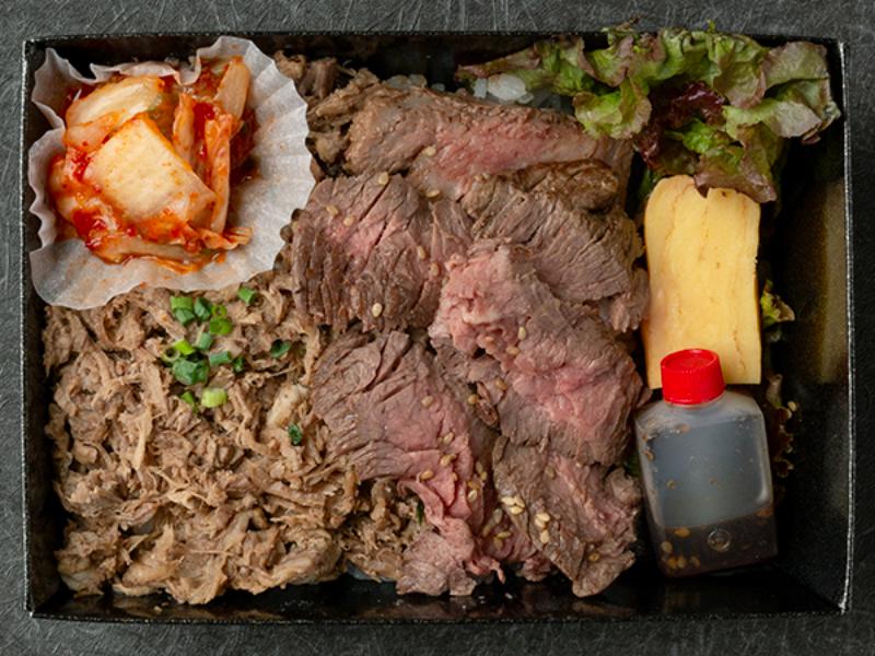 特選牛焼肉と和牛しぐれ煮重