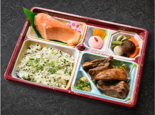 北海道産鹿バラ肉と熟成麹漬け銀鮭のネギじゃこ御膳