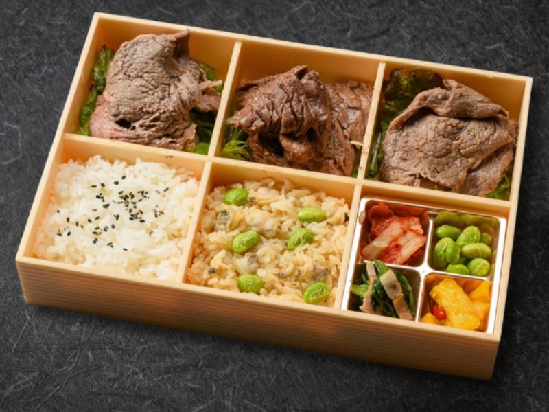 【特上・牛肉３種食べ比べ】深川めし弁当（牛ロース・サーロイン・牛サガリ）