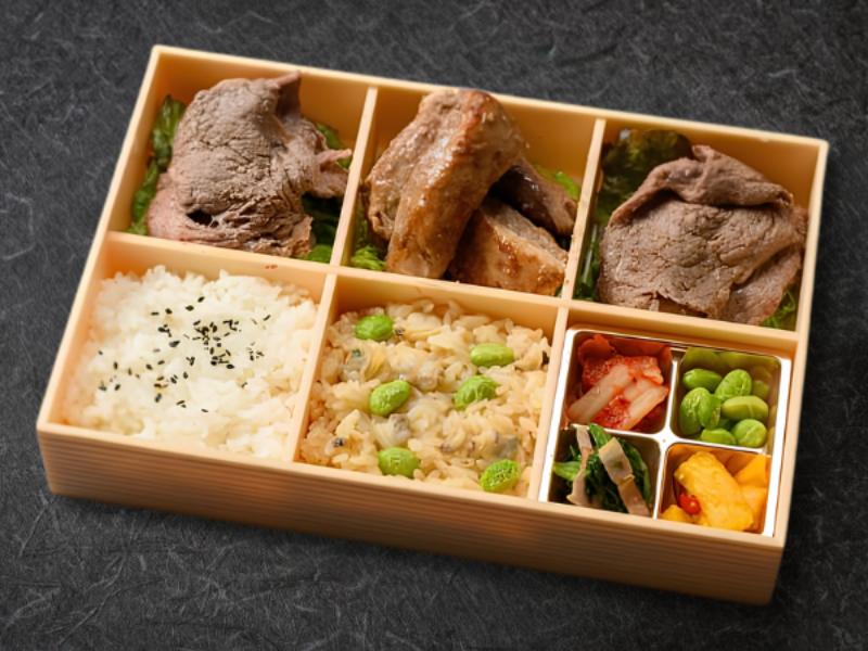 【牛・鹿肉３種食べ比べ】深川めし弁当（牛ロース・牛カルビ・鹿バラ）