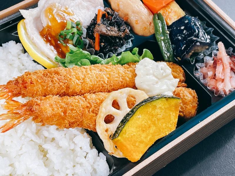 海老フライ＆豚ロース生姜あんかけ弁当