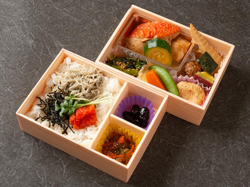 金目鯛煮つけ二段御膳　ちりめん山椒＆明太子ご飯