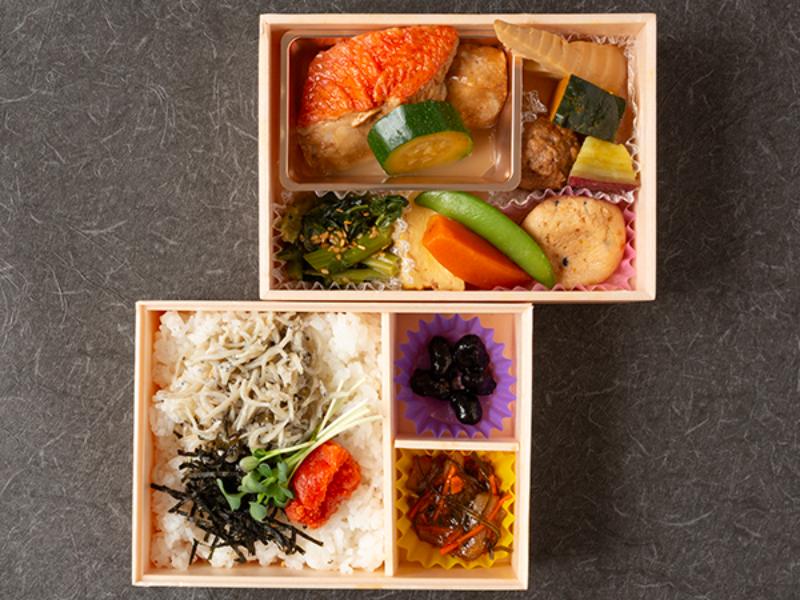 金目鯛煮つけ二段御膳　ちりめん山椒＆明太子ご飯